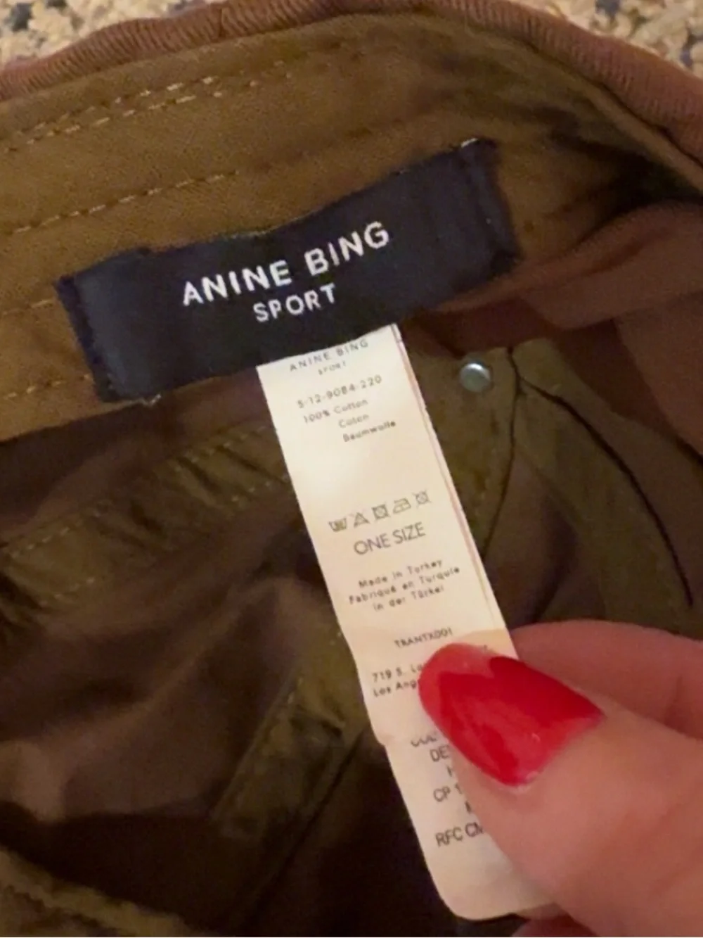 ANINE BING Sport Embroidered Jeremy Brown Baseball Cap‎ Hat